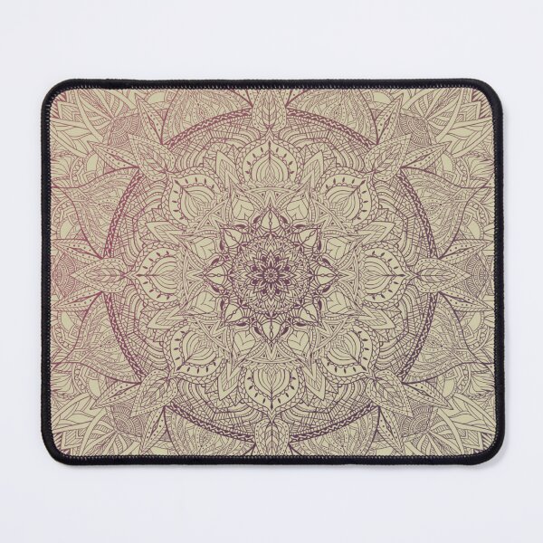 Colorful Mandala in red and yellow shades Mouse Pad