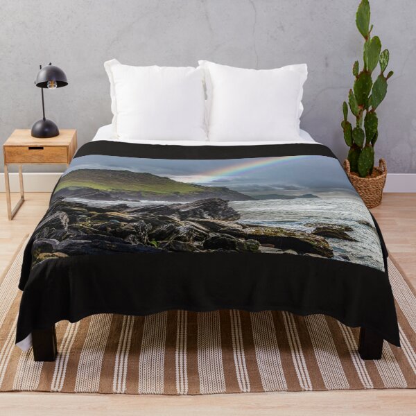Item preview, View from Clogher Strand beach, Atlantic Ocean, mountains and beautiful cloudy skies with rainbow, this is the Dingle Peninsula on Ireland’s Wild Atlantic Way, southwest Atlantic coast designed and sold by AlbertMi.