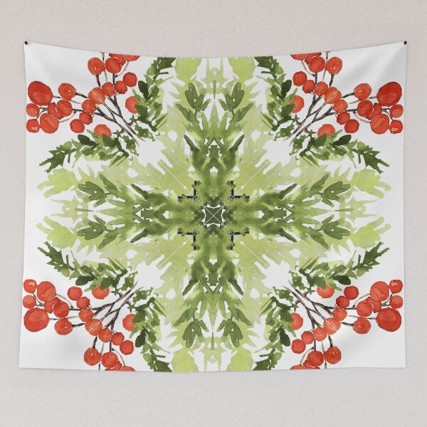 Item preview, Spruce and Holly Berries Pattern designed and sold by machare.