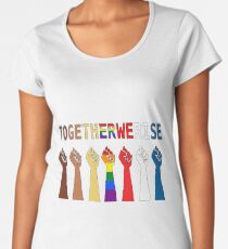 Together we rise, #togetherwerise, Women's March, 2018, 2019 Women's Premium T-Shirt