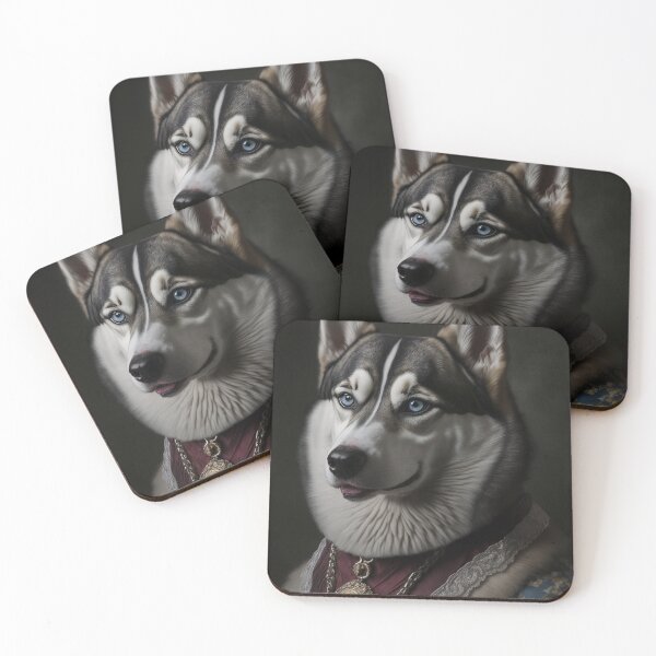 Item preview, Hyper Realistic Husky Dog Portrait Royal Renaissance Animal –  Photorealism Classic Royal Portrait Of A Husky Dog designed and sold by MadeByRobots.
