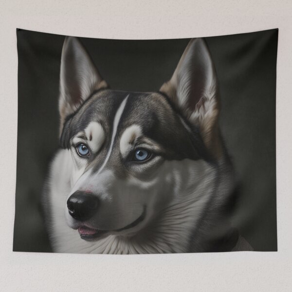 Item preview, Hyper Realistic Husky Dog Portrait Royal Renaissance Animal –  Photorealism Classic Royal Portrait Of A Husky Dog designed and sold by MadeByRobots.