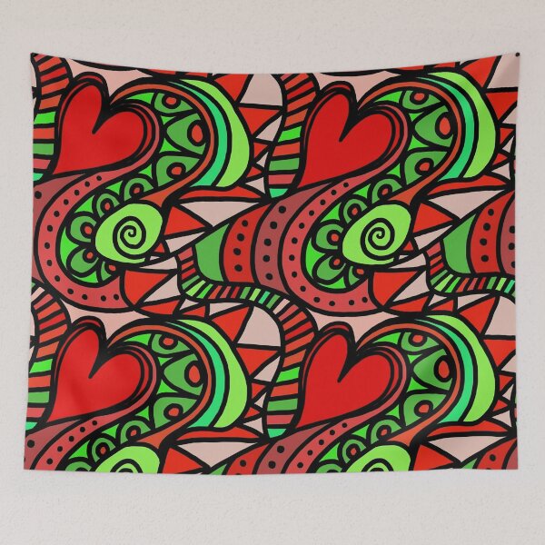 Item preview, Hearts, colorful abstract design designed and sold by zeljana0504.