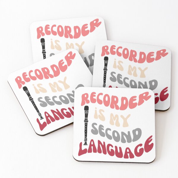 Item preview, Recorder is my second language - white background designed and sold by piesdesignart.