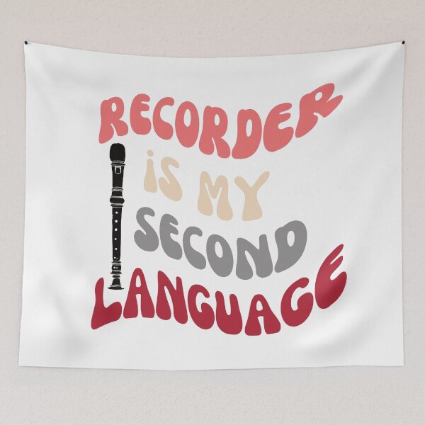 Item preview, Recorder is my second language - white background designed and sold by piesdesignart.
