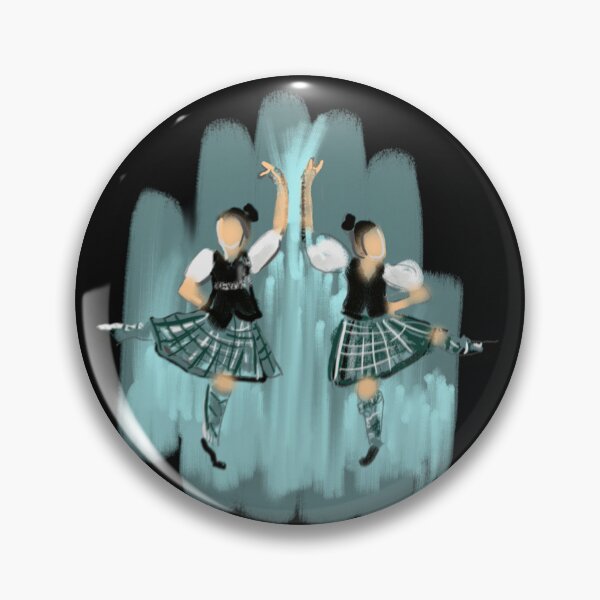 Item preview, Highland dancers in Green tartan, traditional Scottish dance, partner, pair dancing  designed and sold by Izzy83.