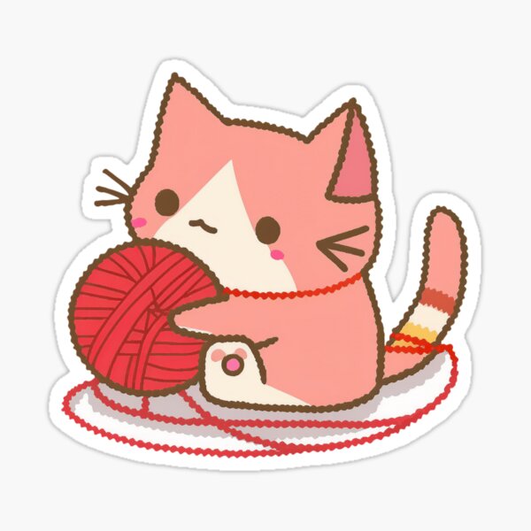 Best knitting mom ever cat Sticker
