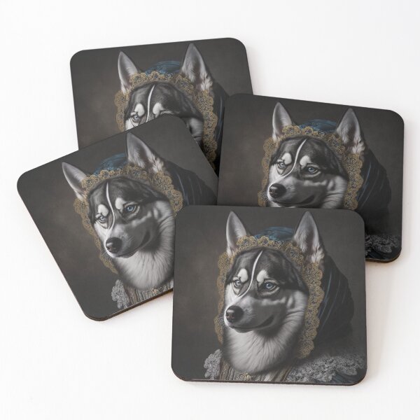 Item preview, Hyper Realistic Husky Dog Portrait Royal Renaissance Animal –  Photorealism Classic Royal Portrait Of A Husky Dog designed and sold by MadeByRobots.
