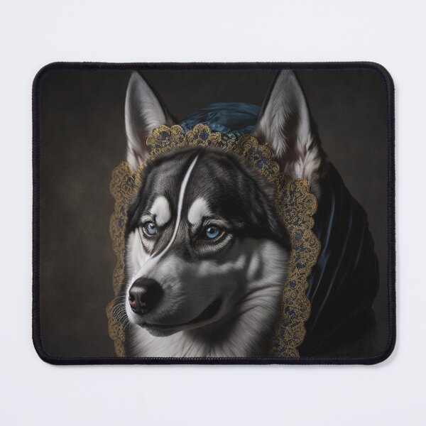 Item preview, Hyper Realistic Husky Dog Portrait Royal Renaissance Animal – Photorealism Classic Royal Portrait Of A Husky Dog designed and sold by MadeByRobots.