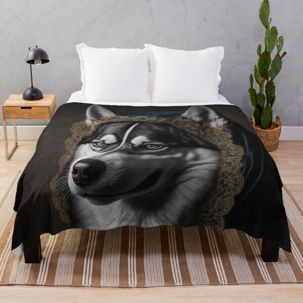 Item preview, Hyper Realistic Husky Dog Portrait Royal Renaissance Animal – Photorealism Classic Royal Portrait Of A Husky Dog designed and sold by MadeByRobots.
