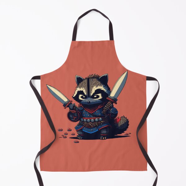 Item preview, Super cute samurai racoon ready for combat designed and sold by DGTY.