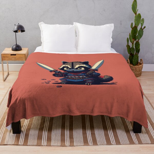 Item preview, Super cute samurai racoon ready for combat designed and sold by DGTY.