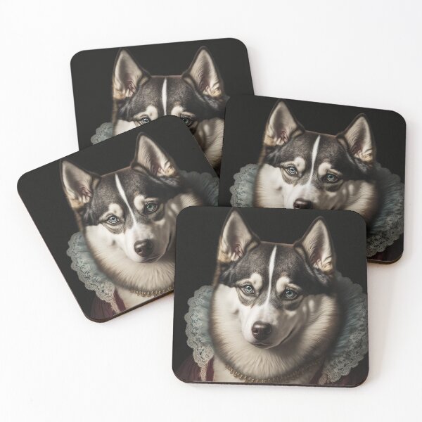 Item preview, Hyper Realistic Husky Dog Portrait Royal Renaissance Animal –  Photorealism Classic Royal Portrait Of A Husky Dog designed and sold by MadeByRobots.