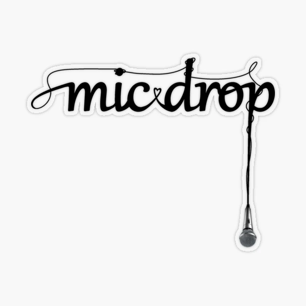 MIC DROP Sticker for Sale by jun dei