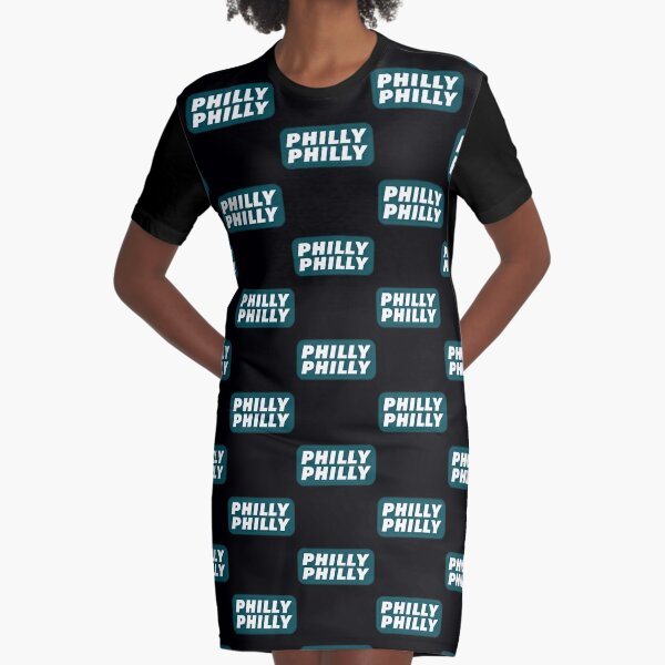 Philadelphia Eagles Womens High Slit Dress Crew Neck T-shirt Dress Tunic  Bodycon