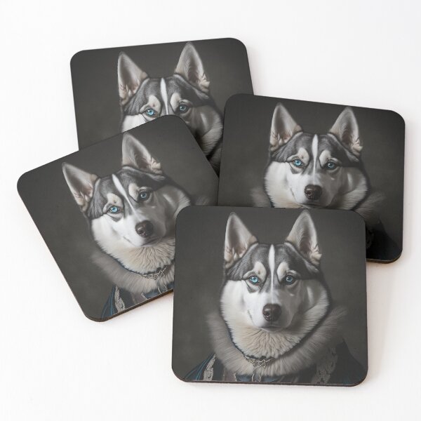 Item preview, Hyper Realistic Husky Dog Portrait Royal Renaissance Animal –  Photorealism Classic Royal Portrait Of A Husky Dog designed and sold by MadeByRobots.
