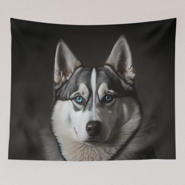 Item preview, Hyper Realistic Husky Dog Portrait Royal Renaissance Animal –  Photorealism Classic Royal Portrait Of A Husky Dog designed and sold by MadeByRobots.