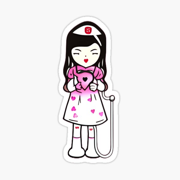 Embroidery Stickers Nurse's Day Cartoon Anime Love Stickers - Temu