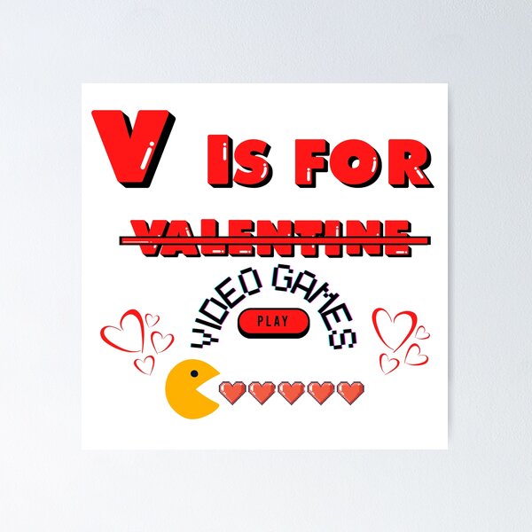 Item preview, V Is For Video Games designed and sold by Crushed Heart.