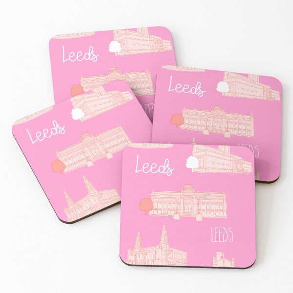 Item preview, Leeds Architectural Landmarks (Pink & Coral Version) designed and sold by Adam Regester.