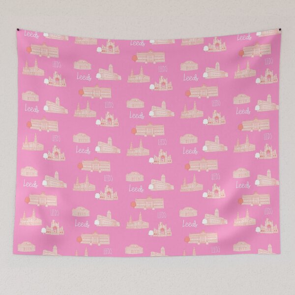 Item preview, Leeds Architectural Landmarks (Pink & Coral Version) designed and sold by Adam Regester.