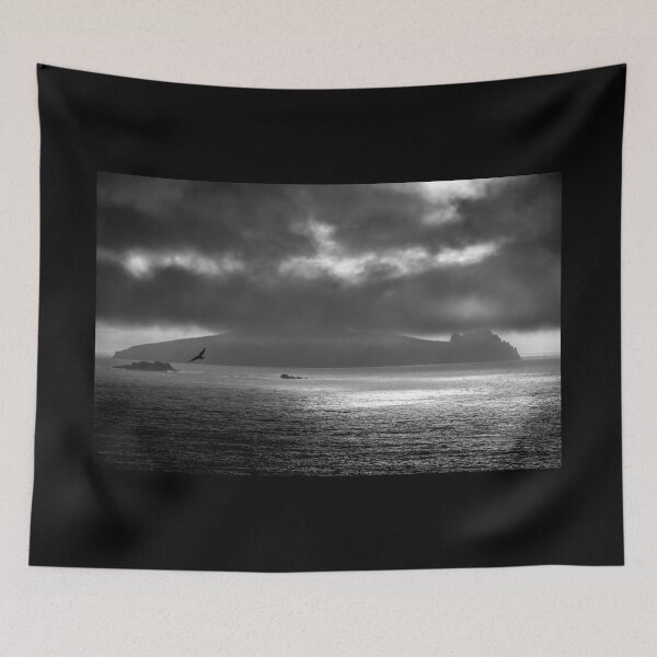 Item preview, Fear Marbh (Dead Man), Island near Ballyickeen, view from Clogher Strand beach, Atlantic Ocean and beautiful cloudy dark skies, this is the Dingle Peninsula on Ireland’s Wild Atlantic Way, Co Kerry designed and sold by AlbertMi.