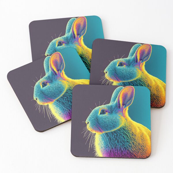 Item preview, A multicolored rabbit designed and sold by Warehouse46.