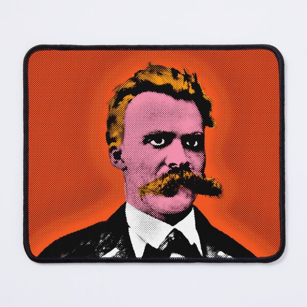 Item preview, Friedrich Nietzsche Pop Art Portrait in Orange Background designed and sold by OnlyPopArt.