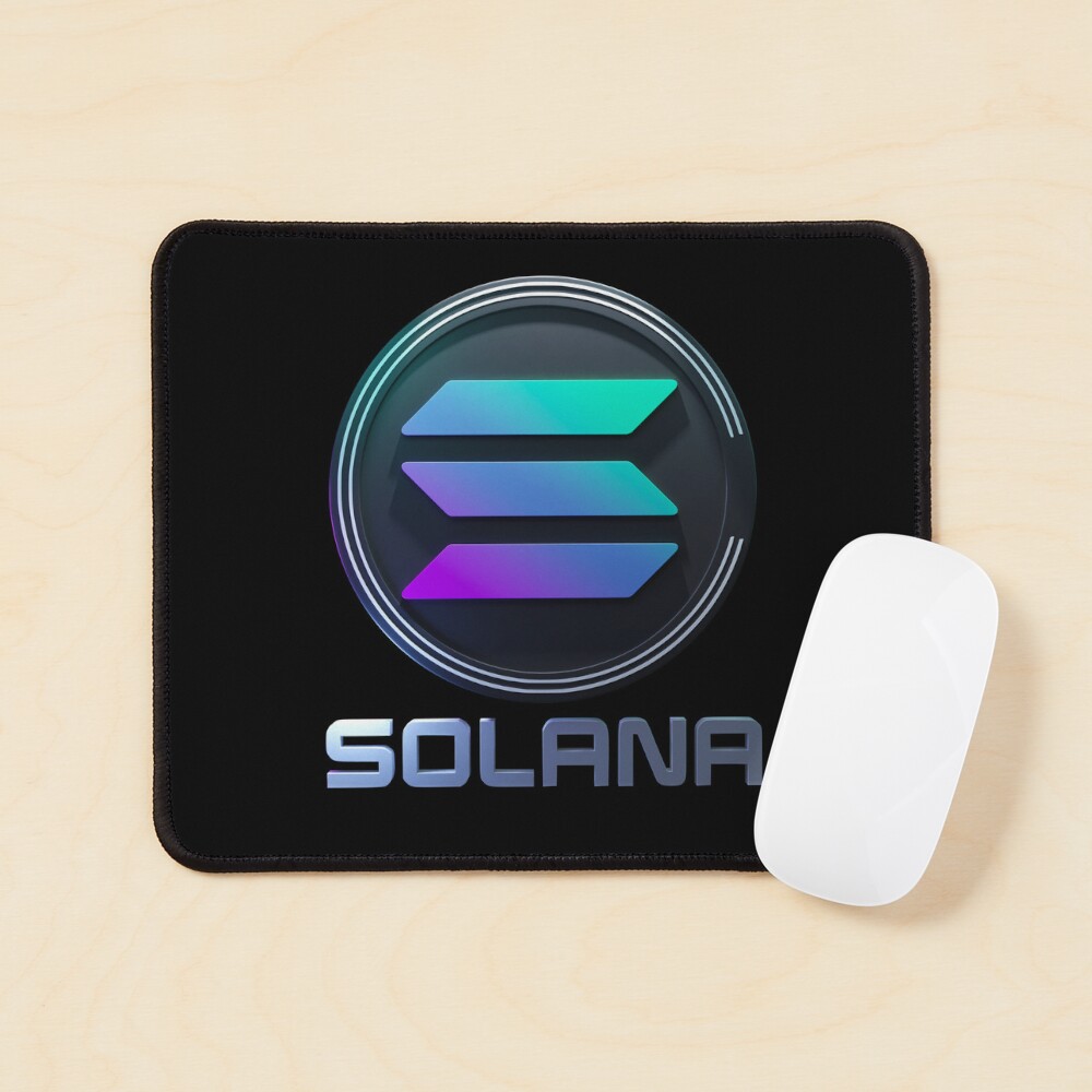 Solana logo, coin and font 
