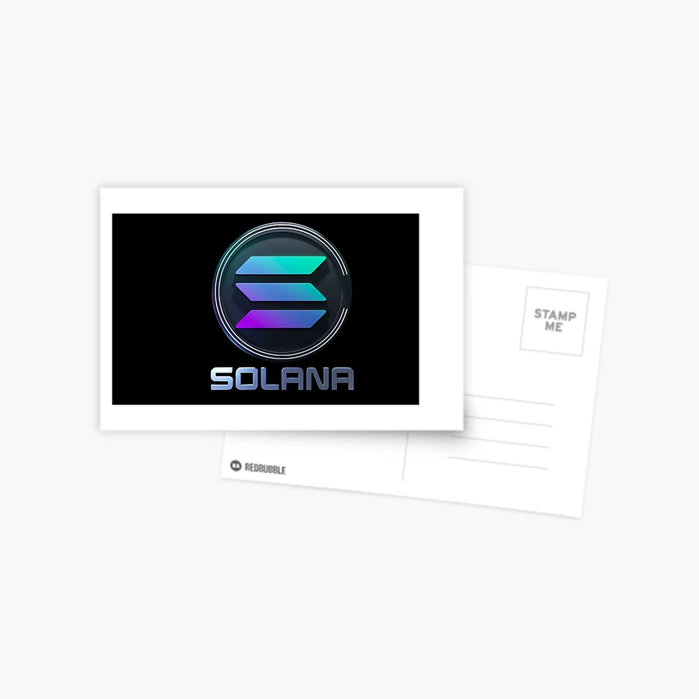 Solana logo, coin and font 
