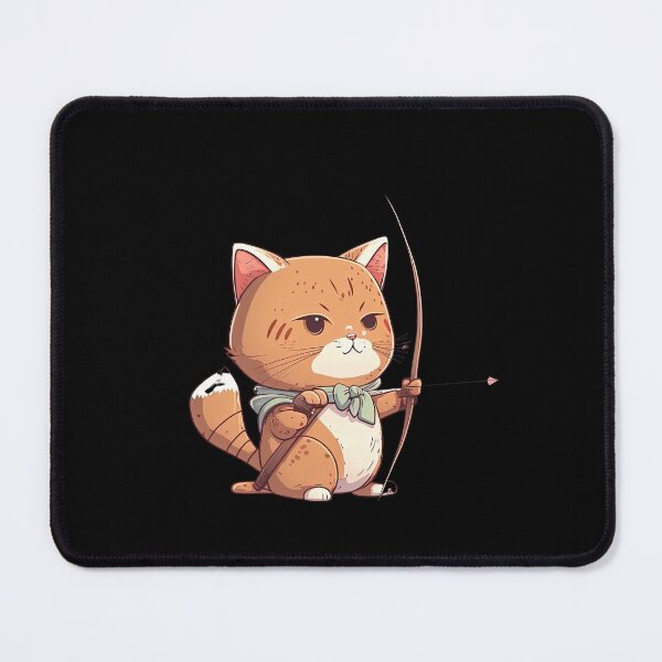 Item preview, Cat using bow and arrow very cute archery kitten  designed and sold by AnimalArtPhotos.