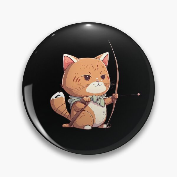 Item preview, Cat using bow and arrow very cute archery kitten  designed and sold by AnimalArtPhotos.