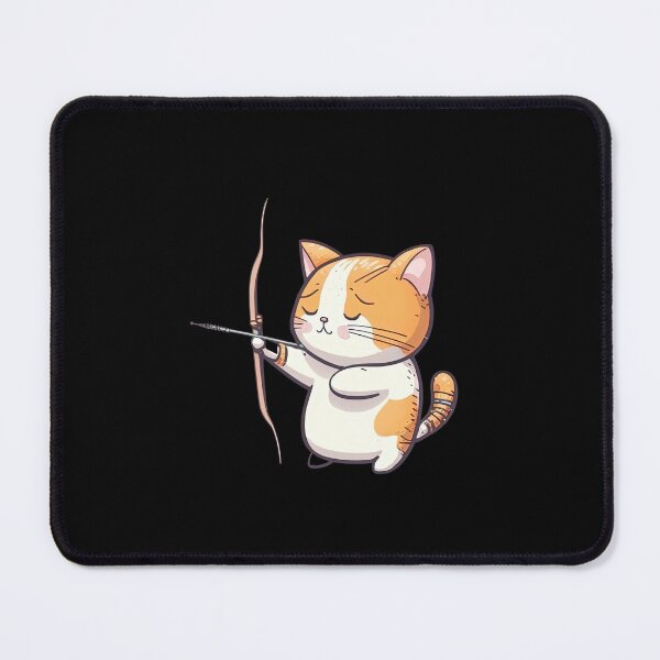 Item preview, Cute cat using bow and arrow very cute archery kitten  designed and sold by AnimalArtPhotos.