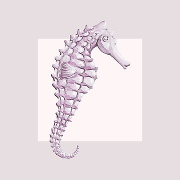 Artwork thumbnail, Seahorse in pearl blush by LisaLeQuelenec