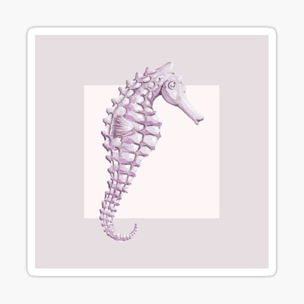 Seahorse in pearl blush Sticker