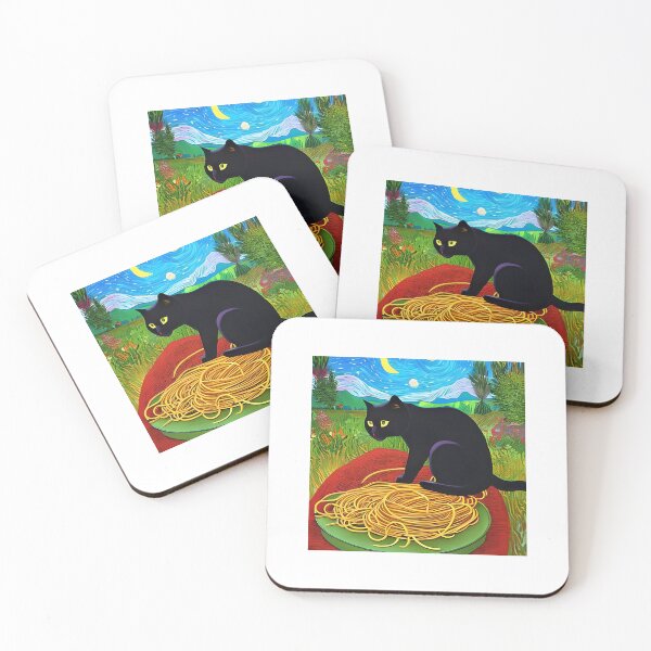 Item preview, Cat Eating Spaghetti designed and sold by roleshop.