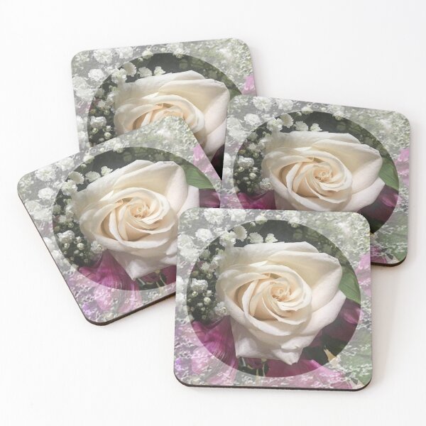 Item preview, Romantic White Rose with lace by Iritof designed and sold by iritof.