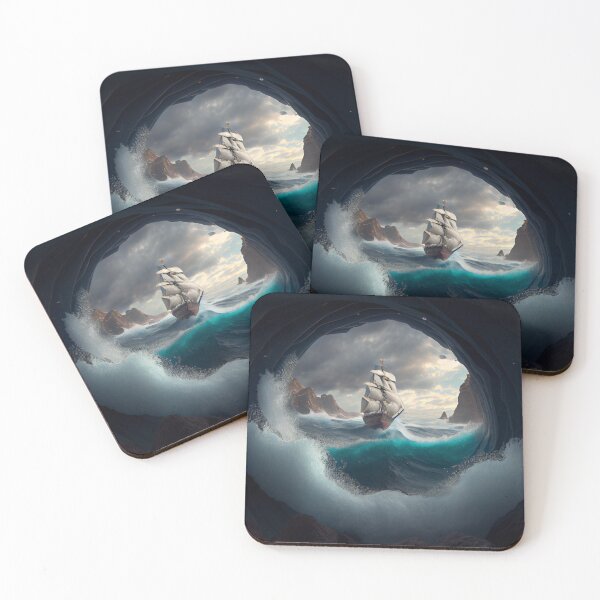 Item preview, The Pebbles Odyssey A Churning Sea Digital Painting designed and sold by CodeAndColors.