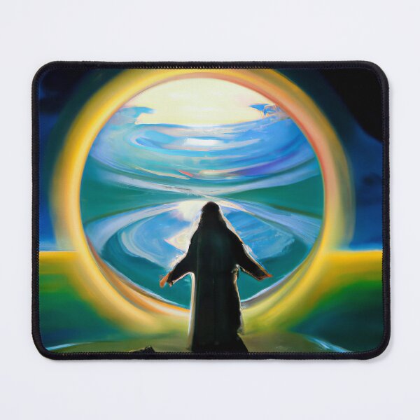 Item preview, Jesus looking at earth designed and sold by ThroughHisGrace.