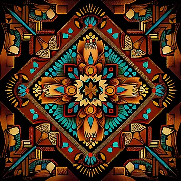 Vorschaubild zum Design Formal Vivid Western Pattern Digital Painting von CodeAndColors