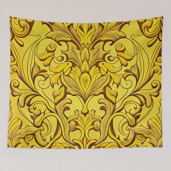 Item preview, Detailed Yellow Relaxed Drawn European Pattern Digital Painting designed and sold by CodeAndColors.