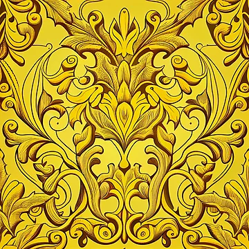Vorschaubild zum Design Detailed Yellow Relaxed Drawn European Pattern Digital Painting von CodeAndColors