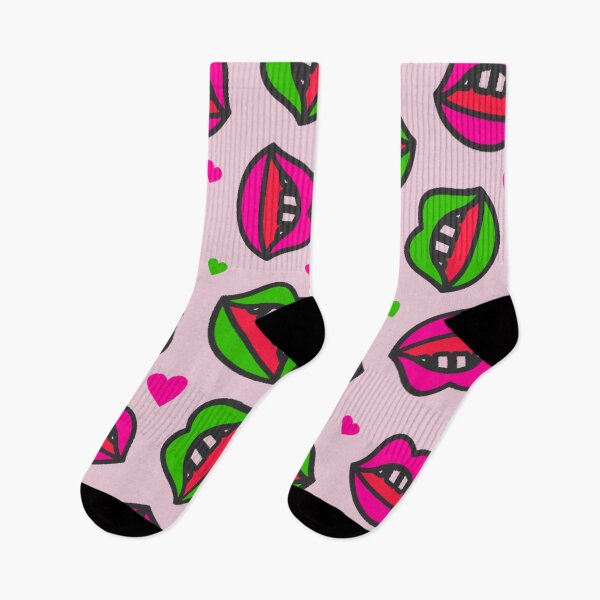 Item preview, Retro Mouth Lips Love Kiss Pattern 90's Style Valentines Day designed and sold by brytfanna.