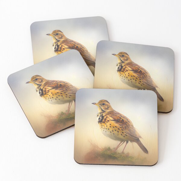 Item preview, Boisterous Skylark in Foggy Skies Digital Painting designed and sold by CodeAndColors.