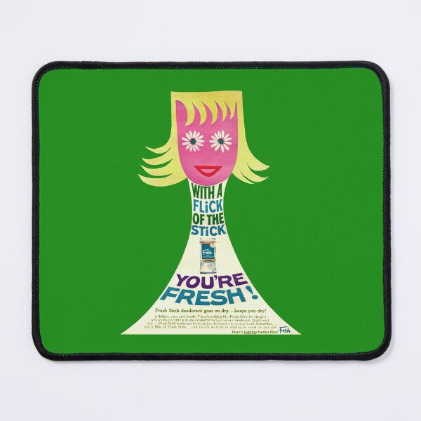 Item preview, WITH A FLICK OF THE STICK YOU'RE FRESH! - DEODORANT ADVERT designed and sold by ThrowbackAds.