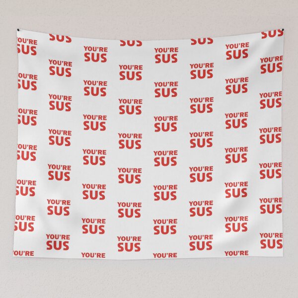 Item preview, Youre Sus- Typographic Essential T-Shirt designed and sold by byFizCreative.