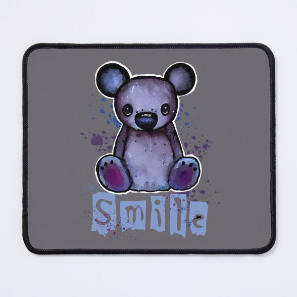 Item preview, Cute Sad Kawaii Goth Grunge Bear - Smile designed and sold by Art-Speaks.