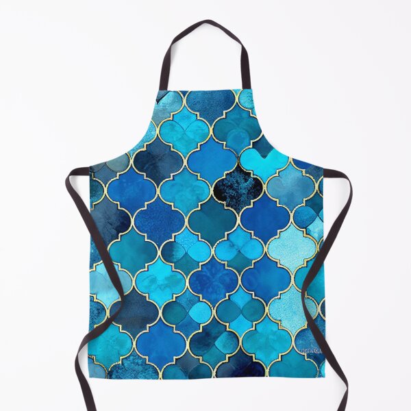 Item preview, Blue Bright Mosaic California Chic Pattern Digital Painting designed and sold by CodeAndColors.