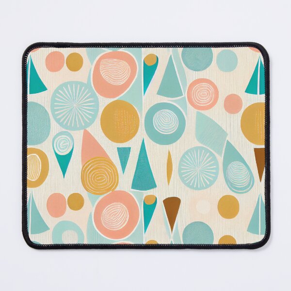 Item preview, Pastel Drawn Designer Midcentury Modern Pattern Digital Painting designed and sold by CodeAndColors.