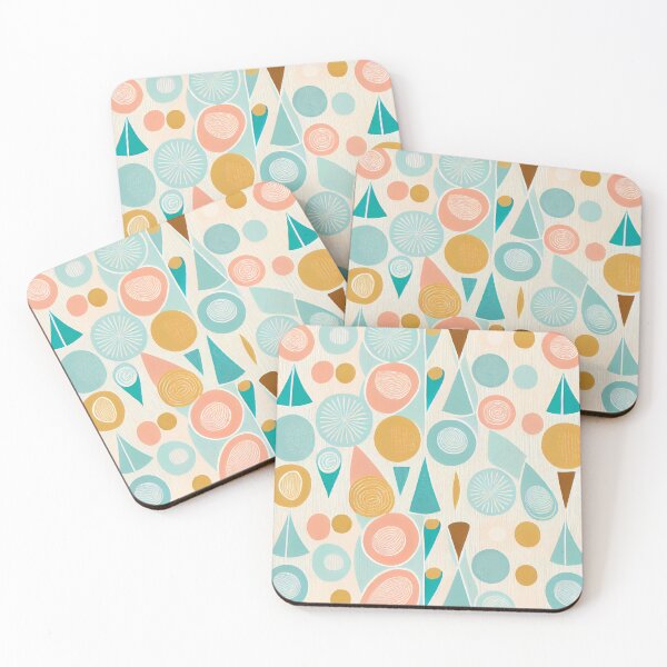 Item preview, Pastel Drawn Designer Midcentury Modern Pattern Digital Painting designed and sold by CodeAndColors.